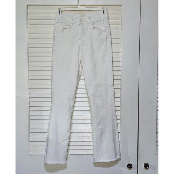 Mother Women's White Denim The Hustler Ankle Fray Jeans Size 24 2606 - Picture 15 of 16